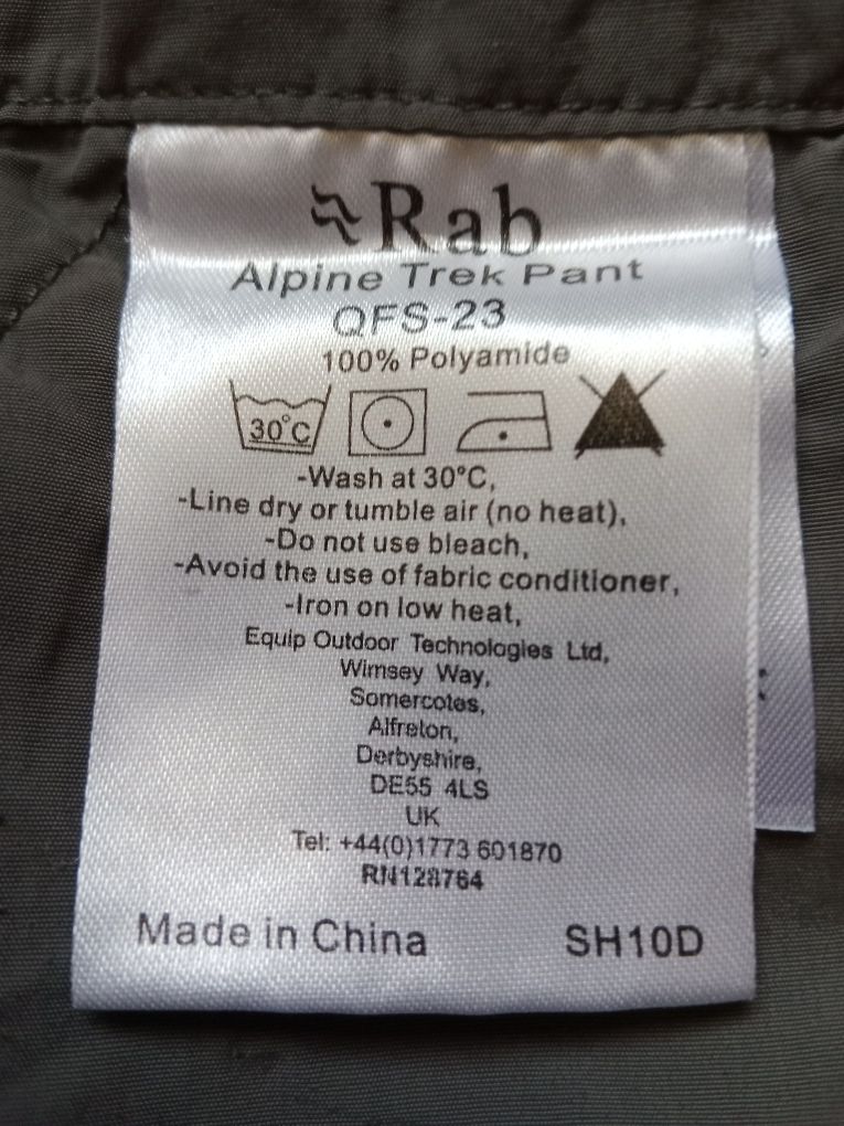 Rab spodnie trekkingowe roz. XL
