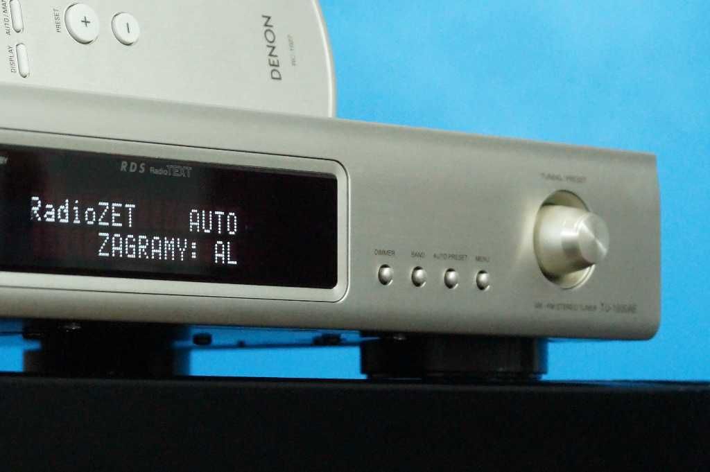 Tuner stereo fm DENON TU-1500AE z pilotem i kartonem srebrny gwarancja