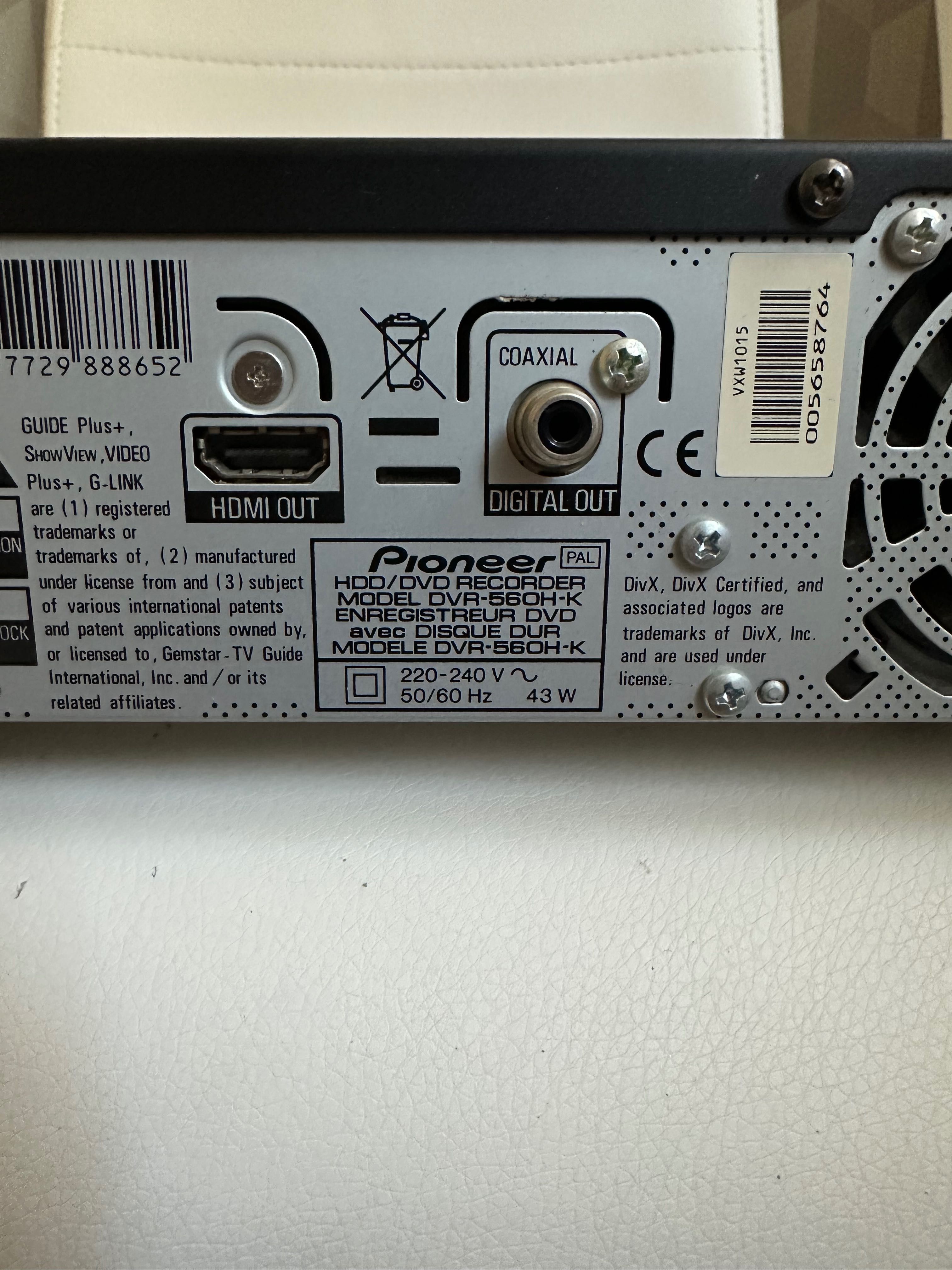 Nagrywarka DVD/HDD *Pioneer * DVR-560H-K
