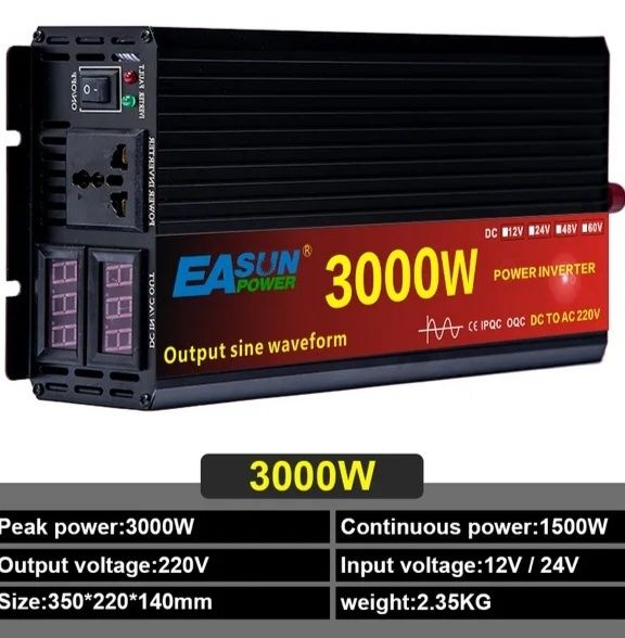 Inversores de potência 24v 220v