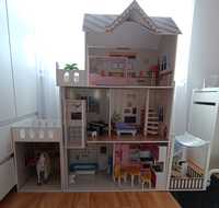 Domek drewniany dla lalek Barbie i innych