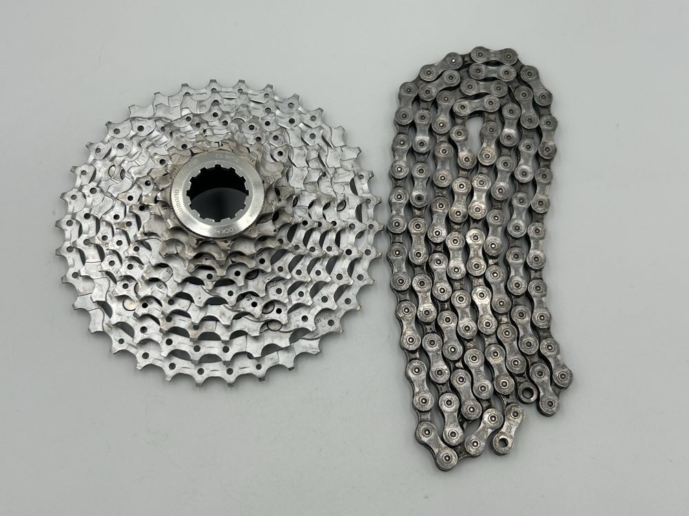 Kaseta shimano cs-m770 + łańcuch 9rz