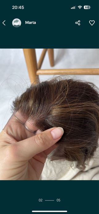 Cudowna peruka braz mikroskora wlosy naturalne