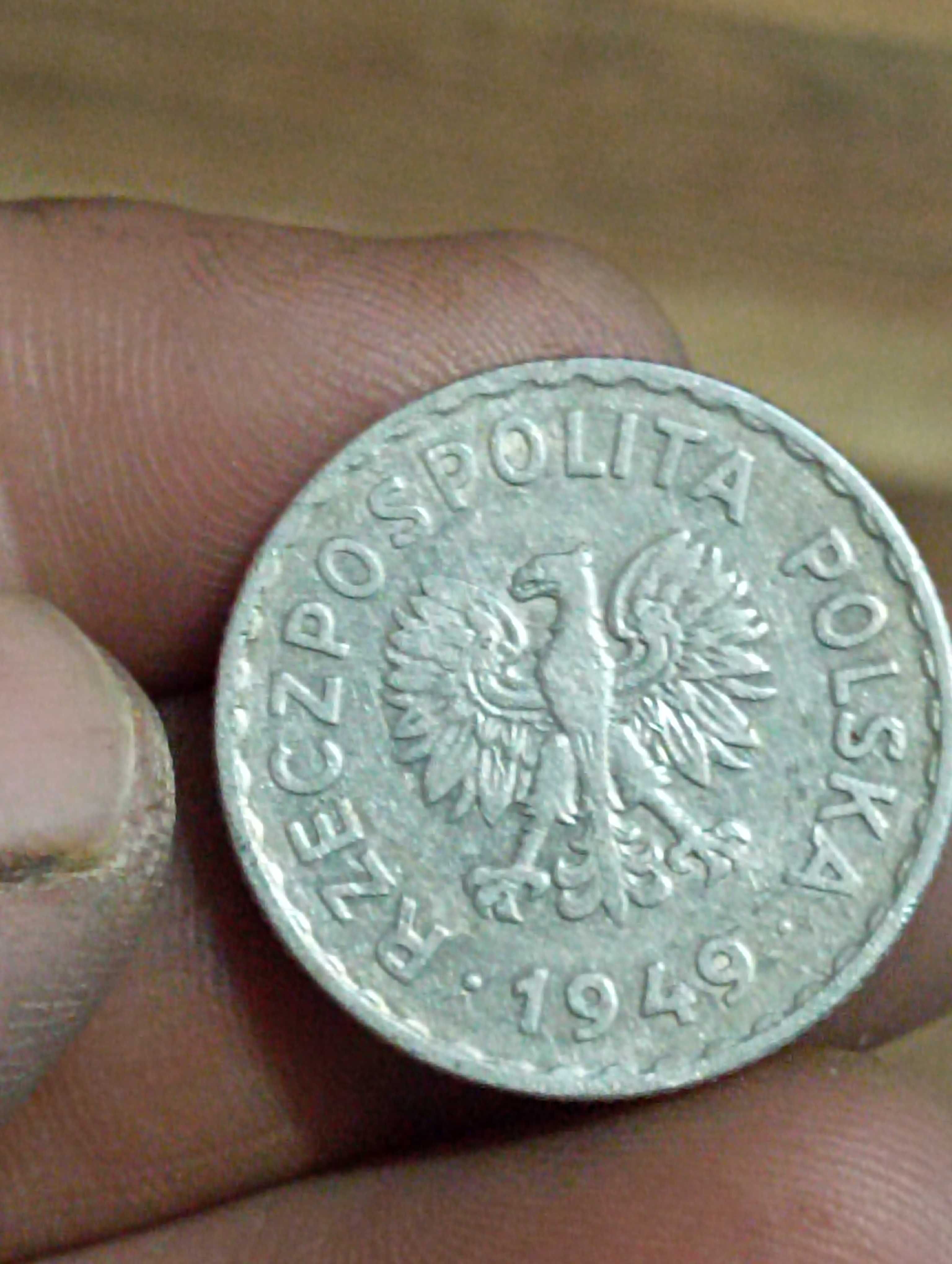 Moneta 1 zloty1949 rok bzm