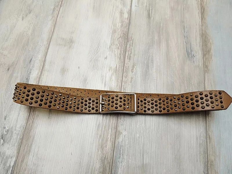 Martinica Milano Belt Made Italy Skórzany Ćwieki