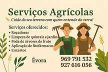 Casal agrícola manutenção d jardins,pomares,roçadoras,fitofarmacos etc
