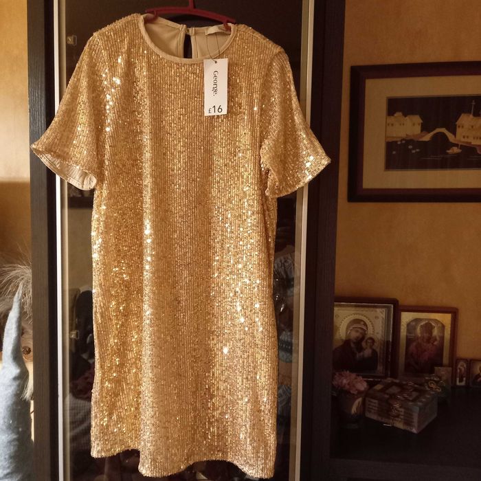 Нарядное платье с пайетками George 9-11 лет и болеро