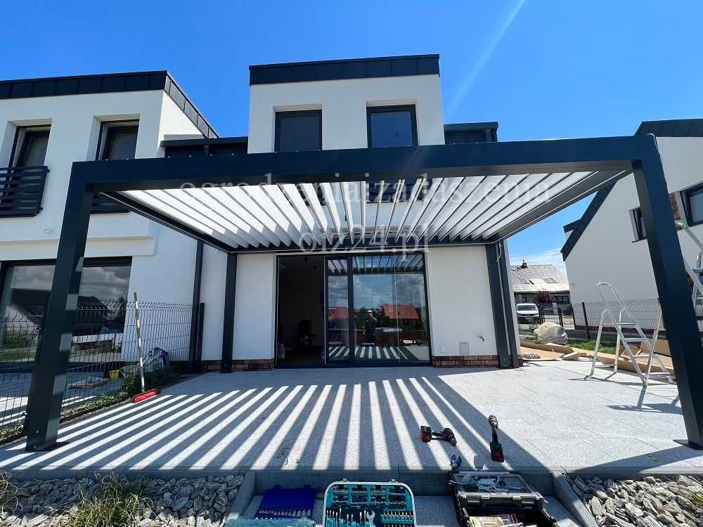 Pergola zadaszenie tarasu aluminium lamelowa ogrodowa zabudowa