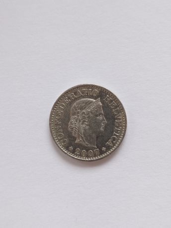 Монета 10 раппенов 2007 г. Швейцария