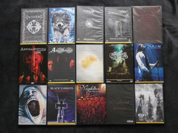 музичні відео, концерти на DVD-дисках (рок, метал)