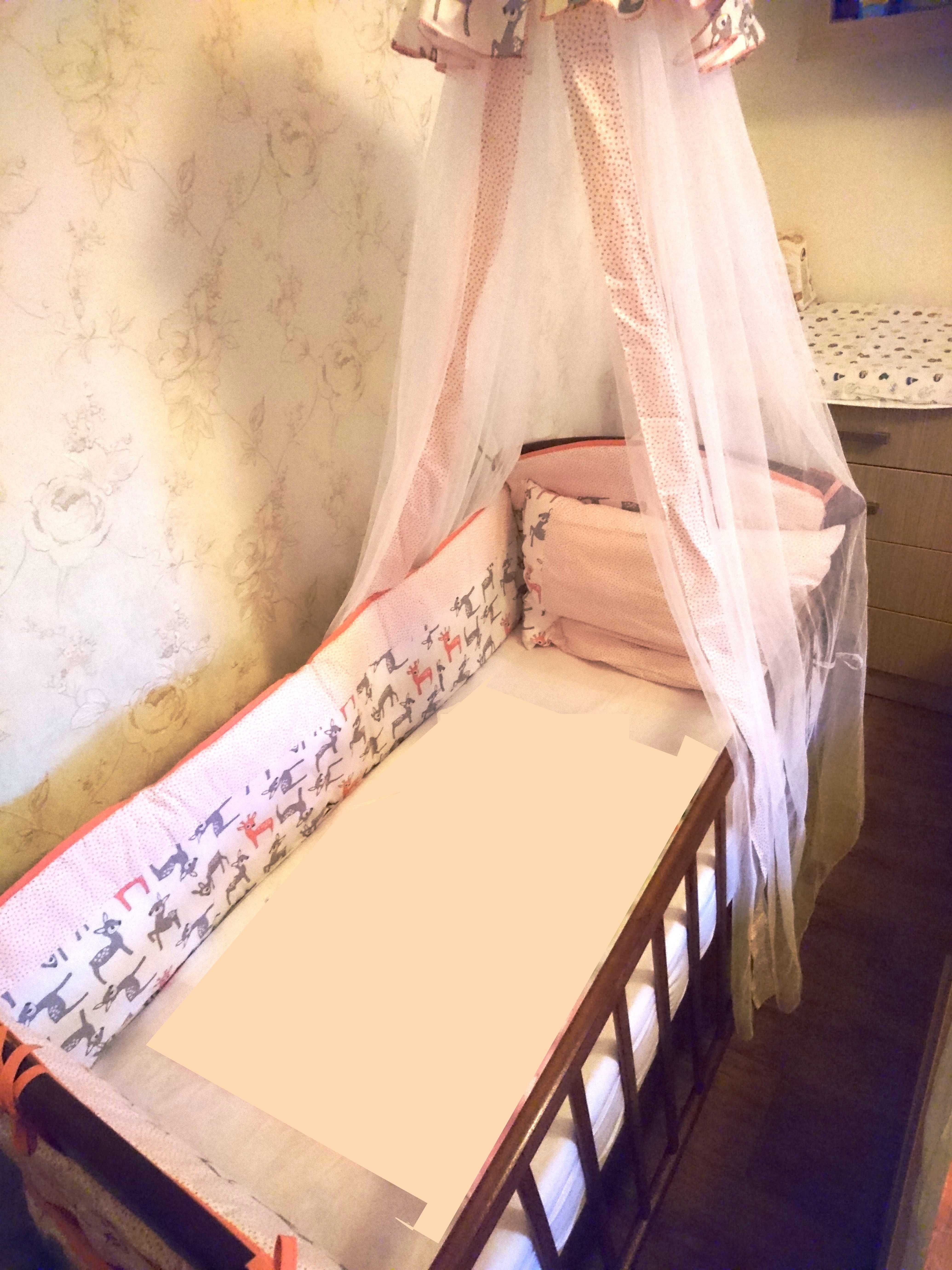 Дитяча кроватка Верес гойдалка + подарок
