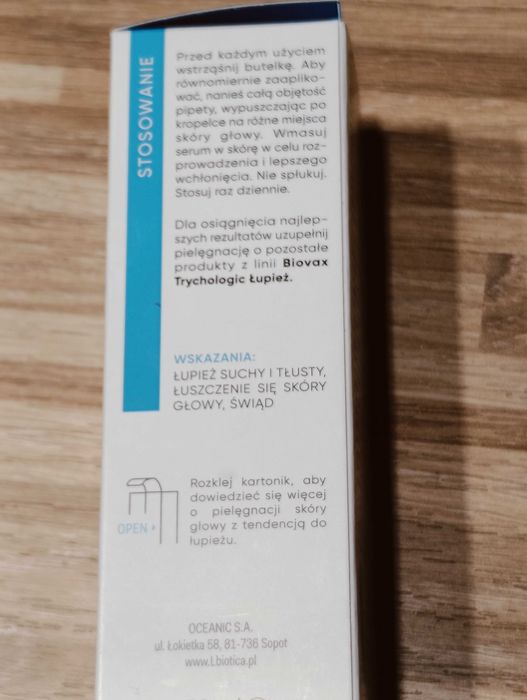 Serum do skóry głowy łupież biovax