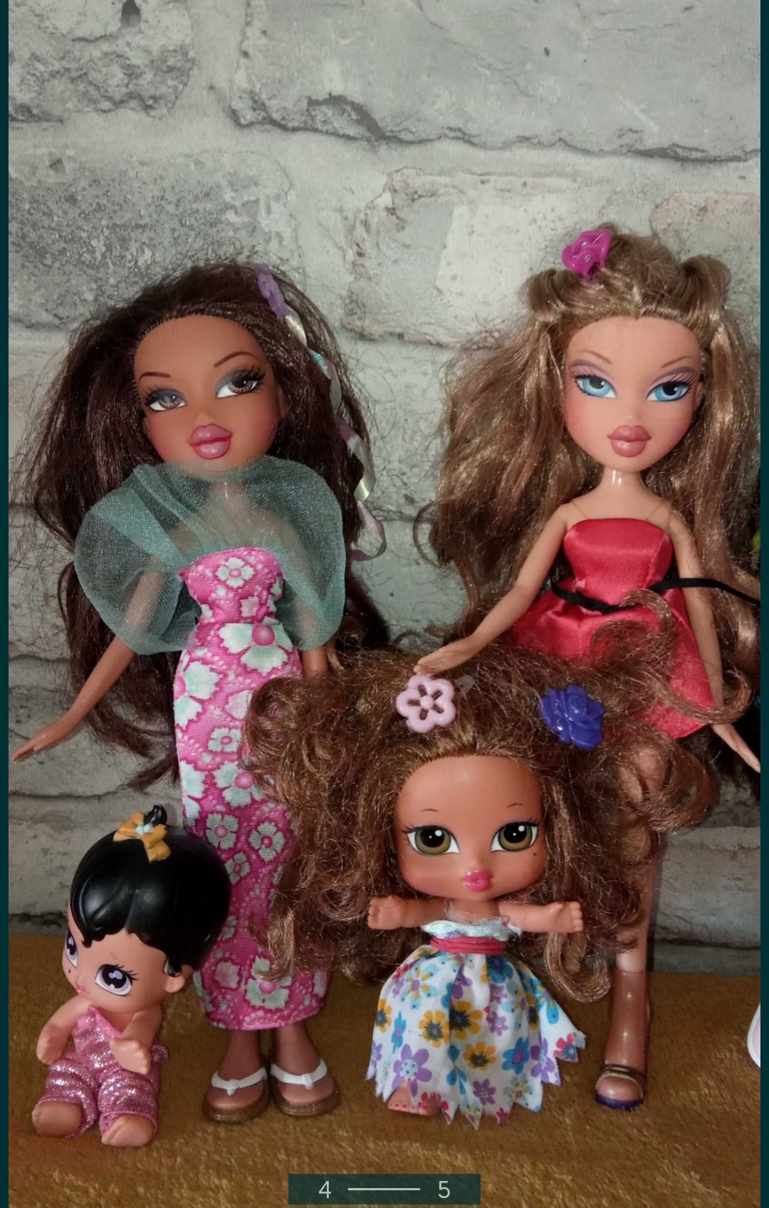 Bratz zestaw 4 oryginalnych lalek w ubrankach