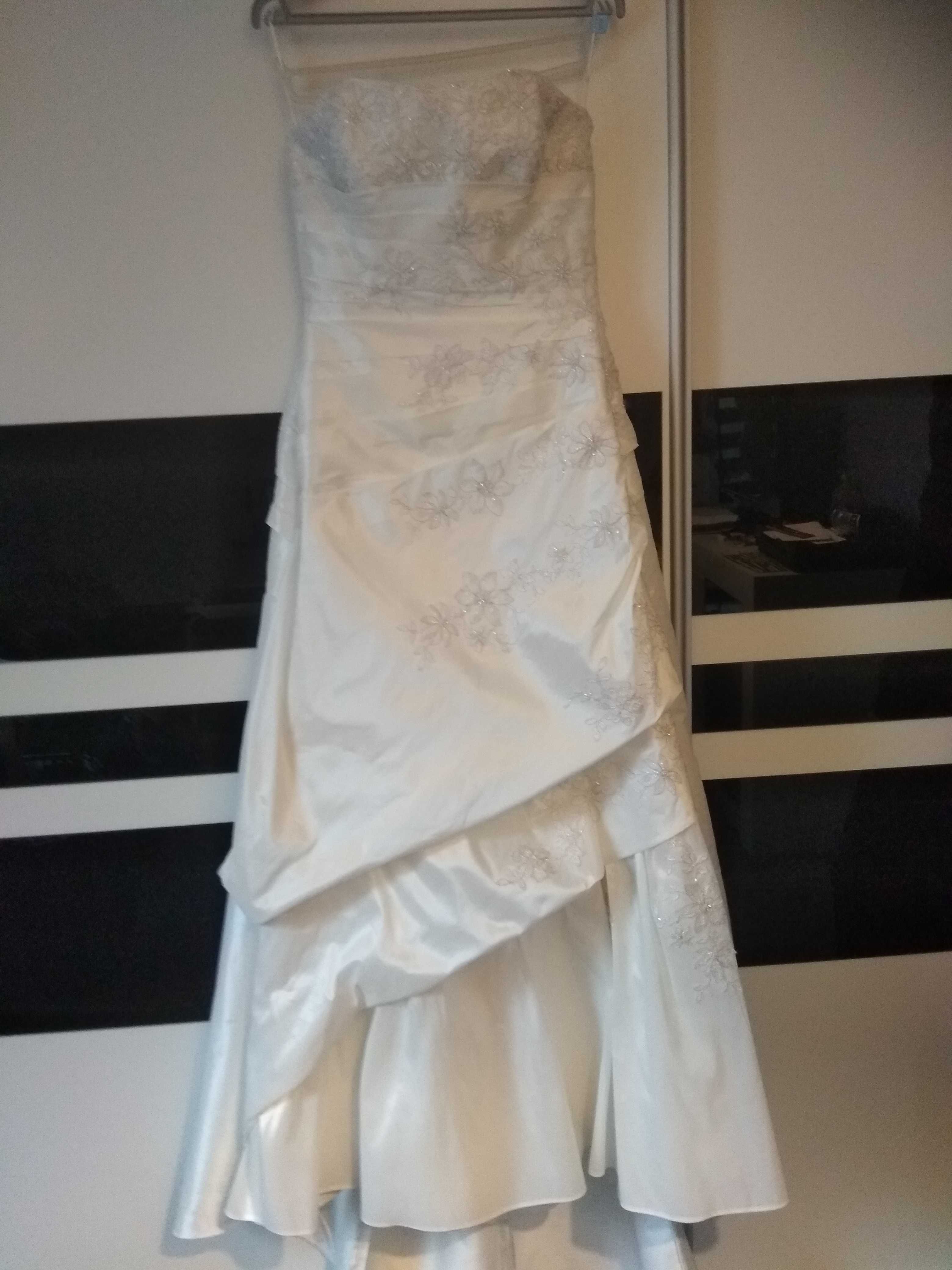 Diamentowa anielska piękna Angelo suknia ecru gratis wysyłka