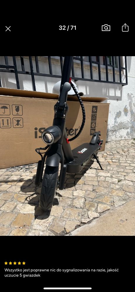 Hulajnoga iScooter i9 PRO jak nowa xiaomi 30 km/h 350W