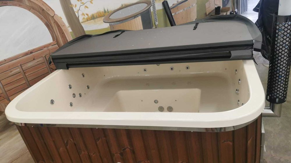 Beczka Kwadratowa Wellness XXL do 14 osób Balia Ogrodowa Bania Sauna