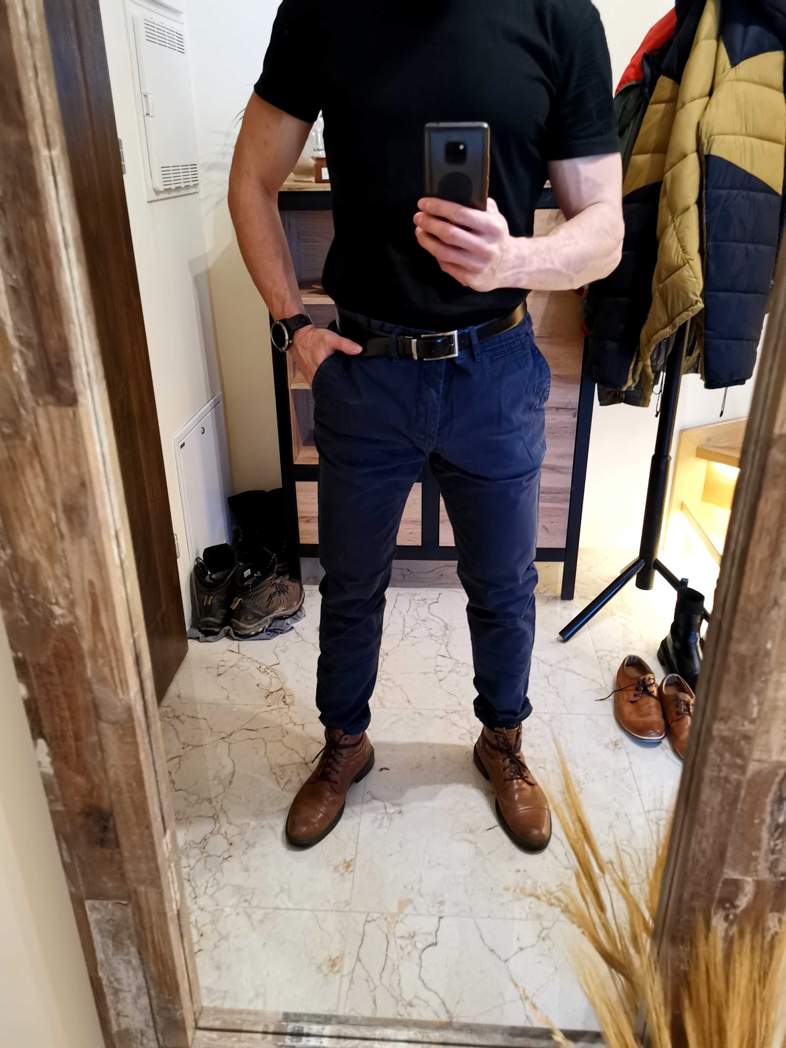 Dżinsy granatowe H&M (skinny fit)