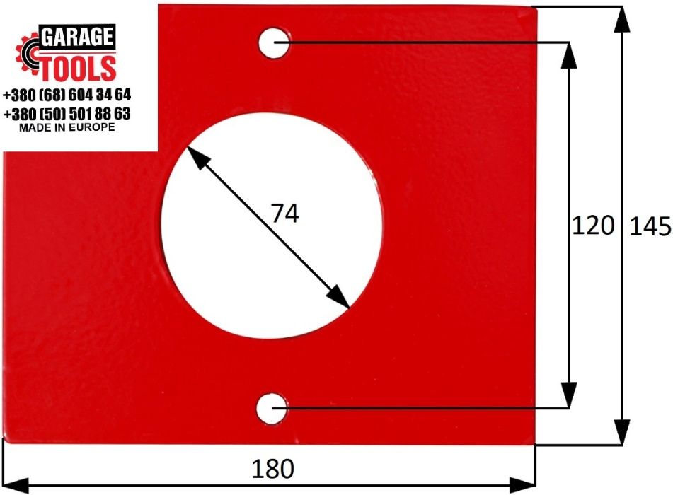 Плита металлическая для пресса 20Т, плита для циліндра