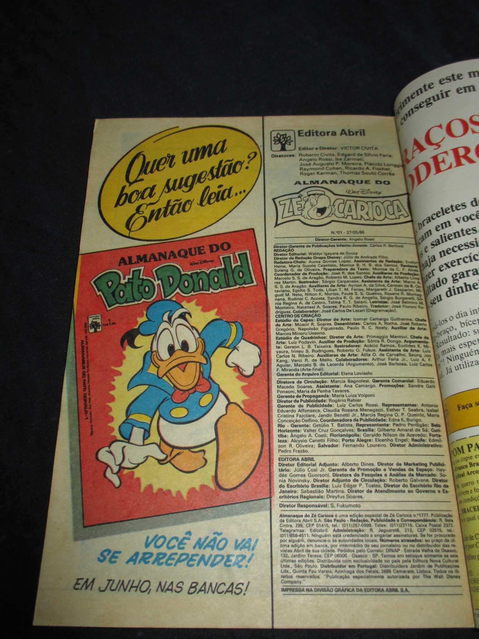 Livros BD Almanaque do Zé Carioca Anos 80