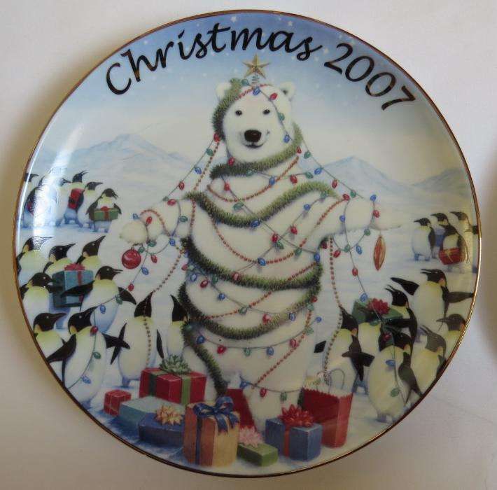 Коллекционные новогодние рождественские декоративные тарелки из США №3