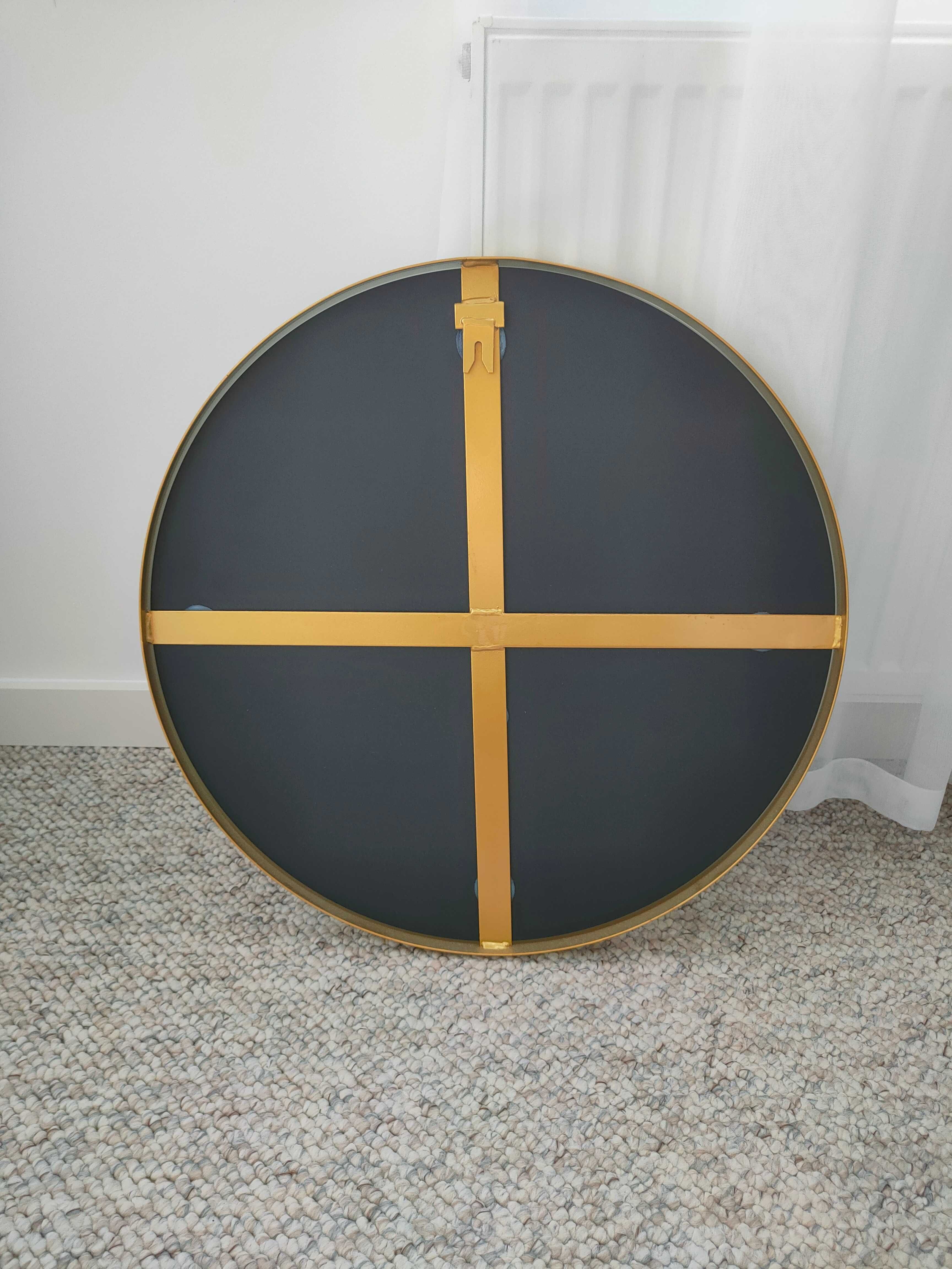 Lustro wiszące okrągłe złote 60 cm VALO Slim gold