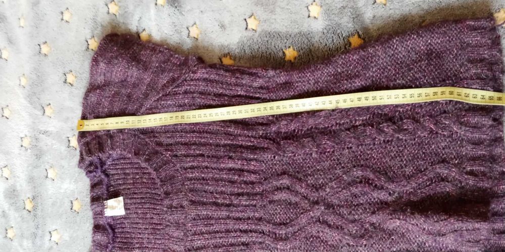 Ciepła bluzka sweter krótki rękaw XL