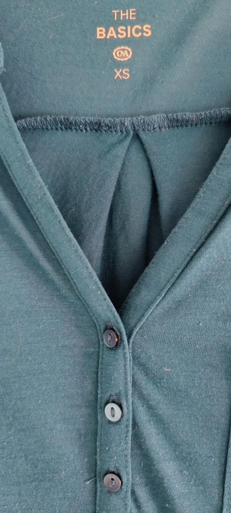 Blusa azul de algodão tamanho XS. Usada