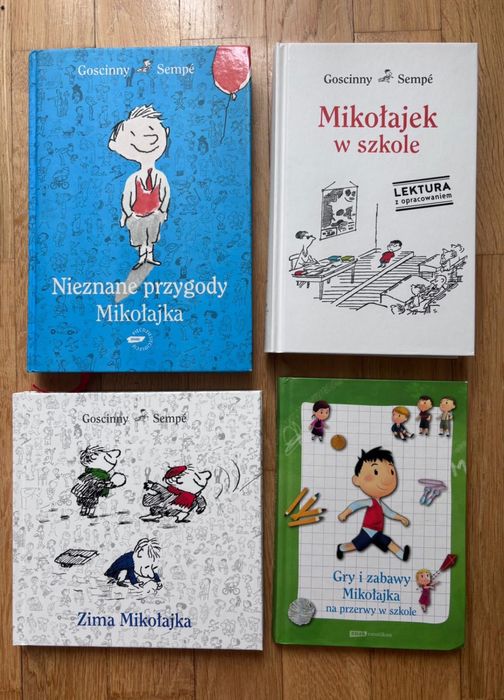 Zestaw 4 ksiazek z serii Mikołajek, R.Goscinny i J.J.Sempé