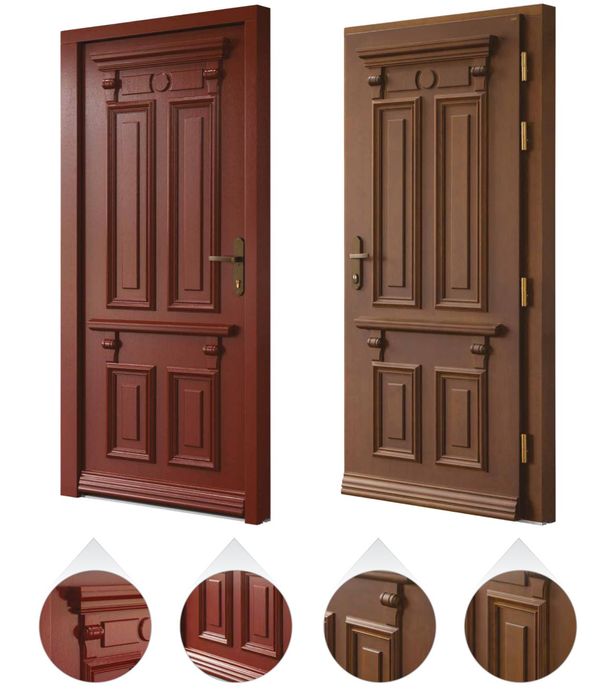 Drzwi zewnętrzne drewniane