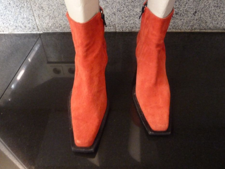 Botas vermelhas, Staza, tamanho 38 (Versace, Ralph Lauren)