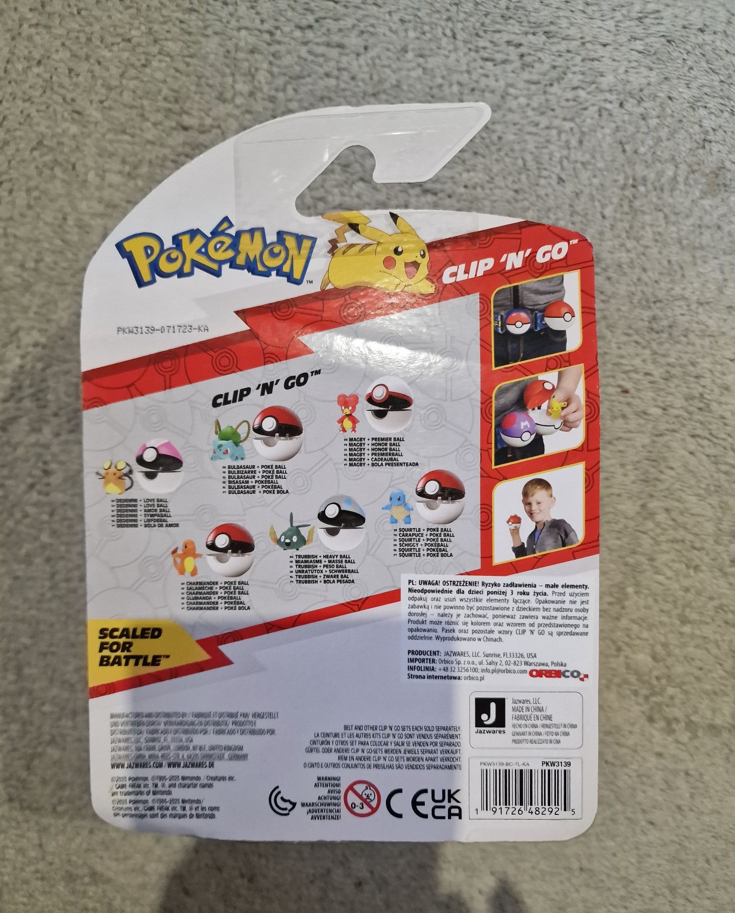 Pokemon Figurka Magby i Premier Ball Clip 'N' go PKW3139