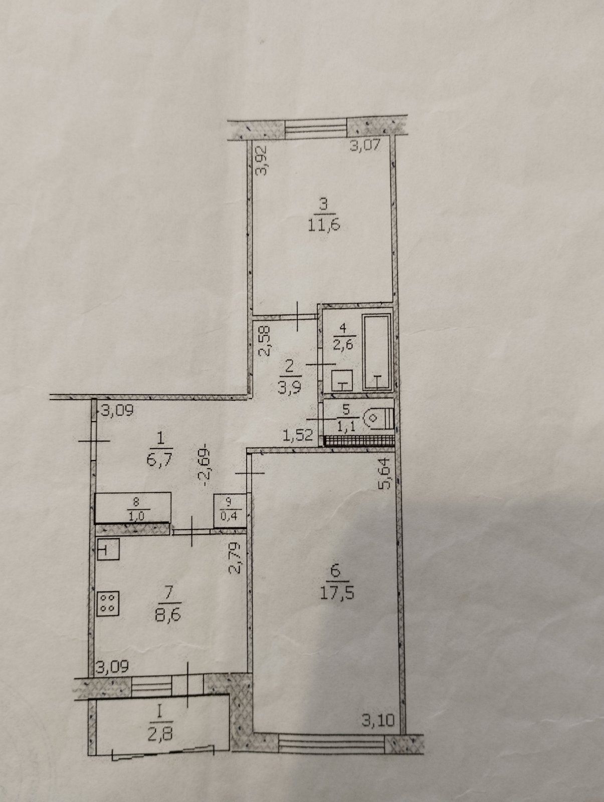 Продам 2х комнатную квартиру