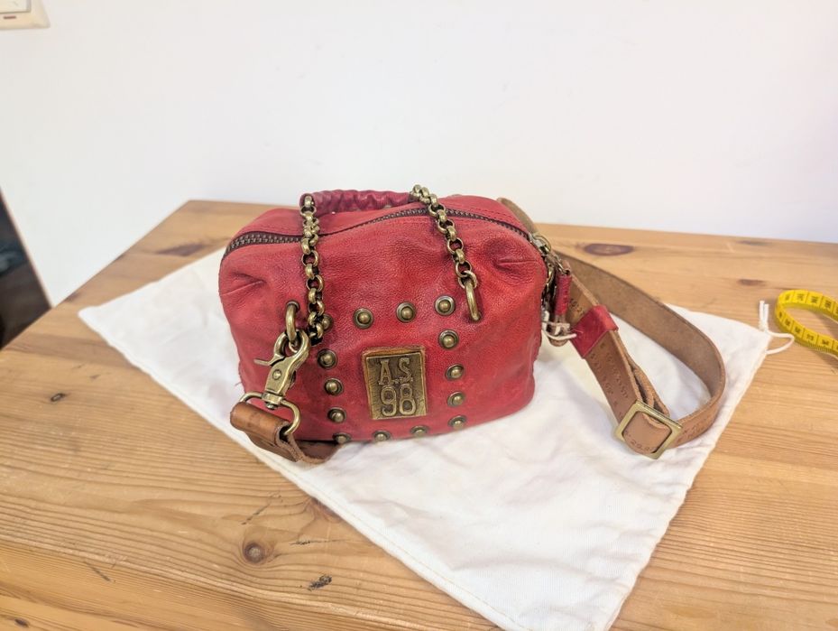 A.S. 98 skóra naturalna mała torebka rockowa