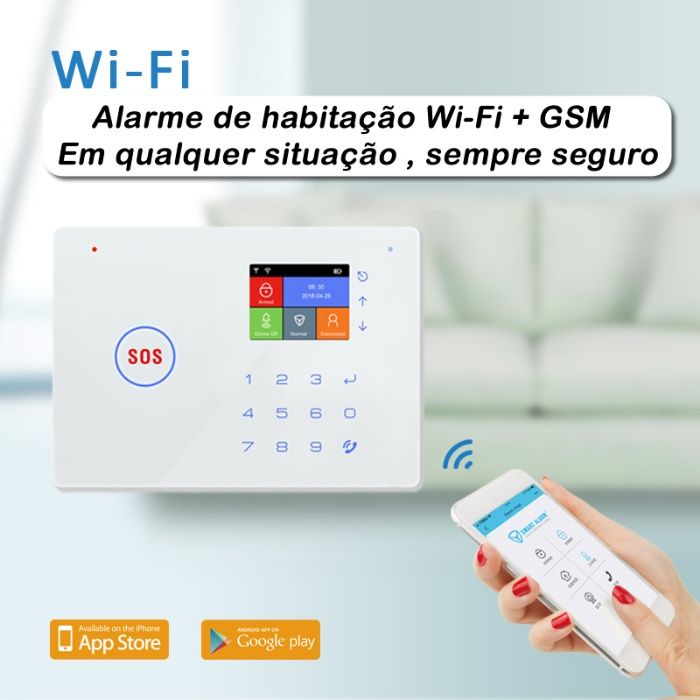 Alarme wifi gsm habitação App Android ios iphone loja wi-fi sistema ip