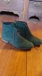 Brogsy Akardo zielone botki w stylu brogue