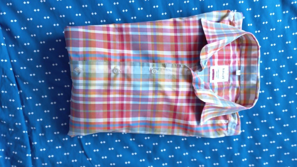 kolorowa w kratkę męska koszula Haupt slim fit