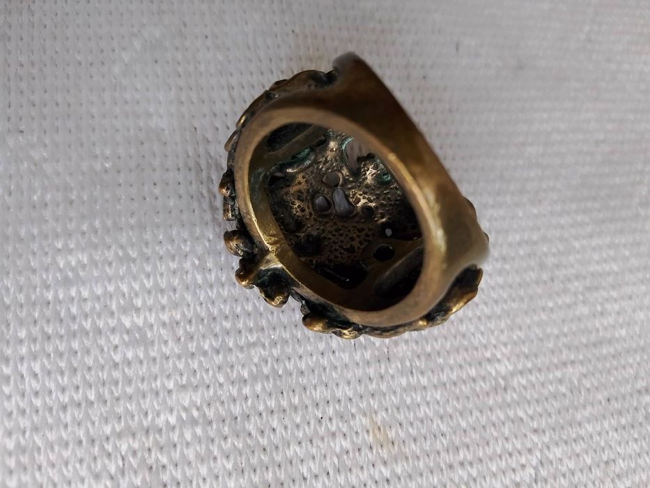 Pierścionek vintage mosiądz