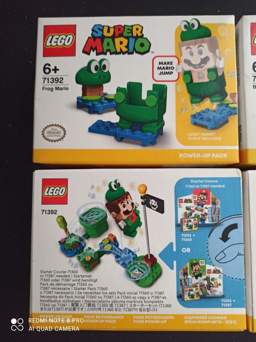 Lego Super Mario Frog Mário e Bee Mário novos na caixa