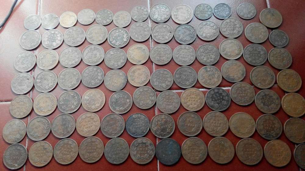 86 moedas cobre reis de ano 1881 ate ano 1884