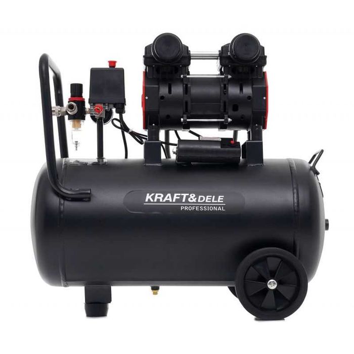 Kompresor bezolejowy sprężarka powietrza 2-TŁOKI 50L 1500W + separator