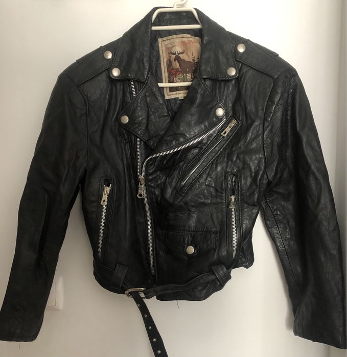 Casaco motard pele