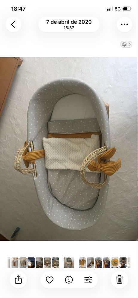 Berco cesta com suporte para recém nascido
