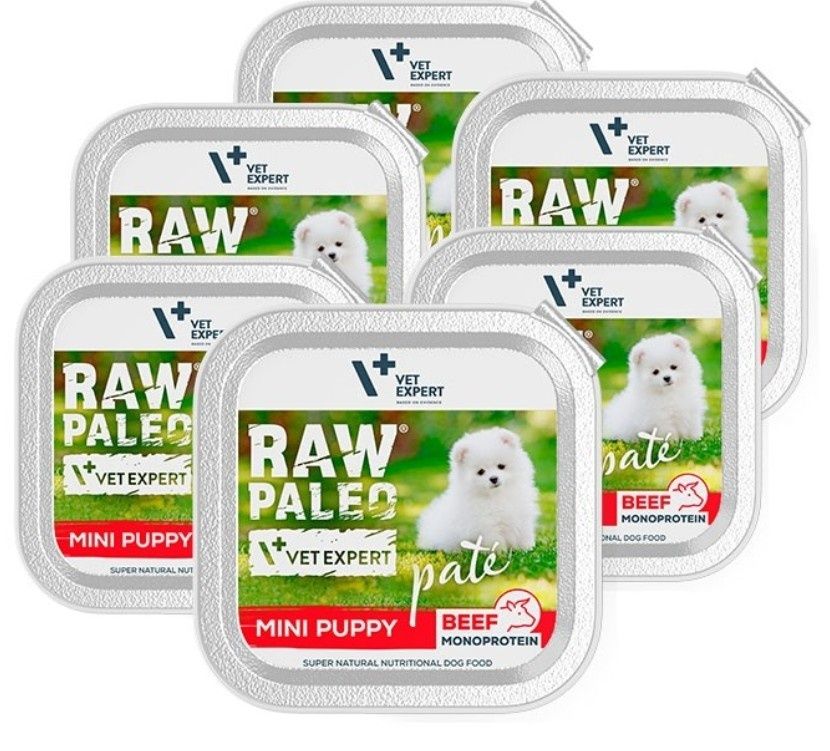 RAW paleo puppy DOG beef 6x150g wołowina