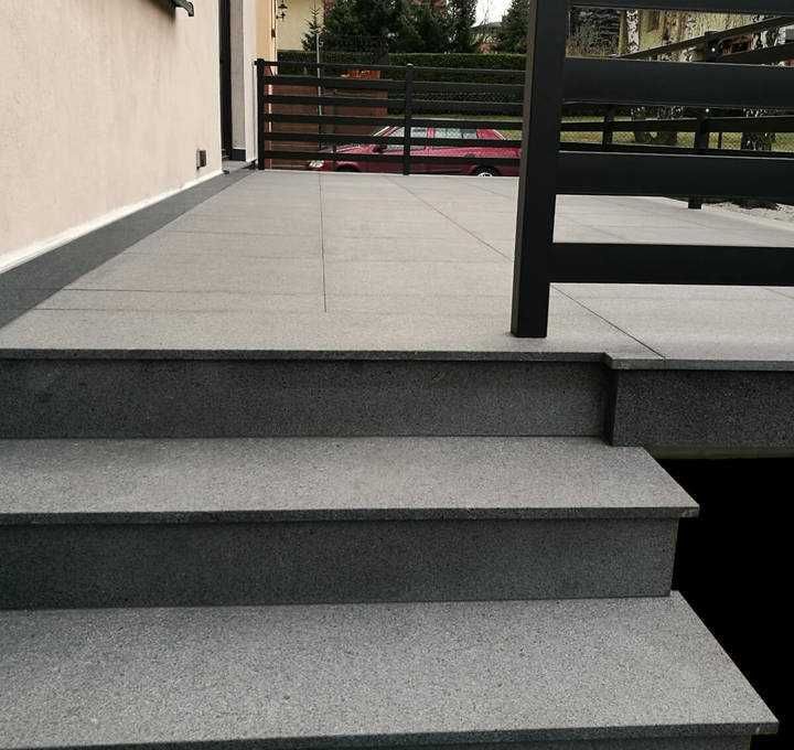 G654 Padang Dark - Stopnice Granit płomieniowany na Schody zewnętrzne!