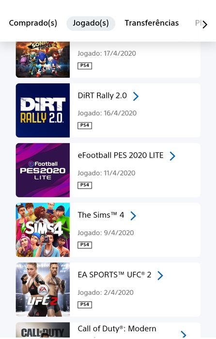 Jogos PS4 e algum PS5