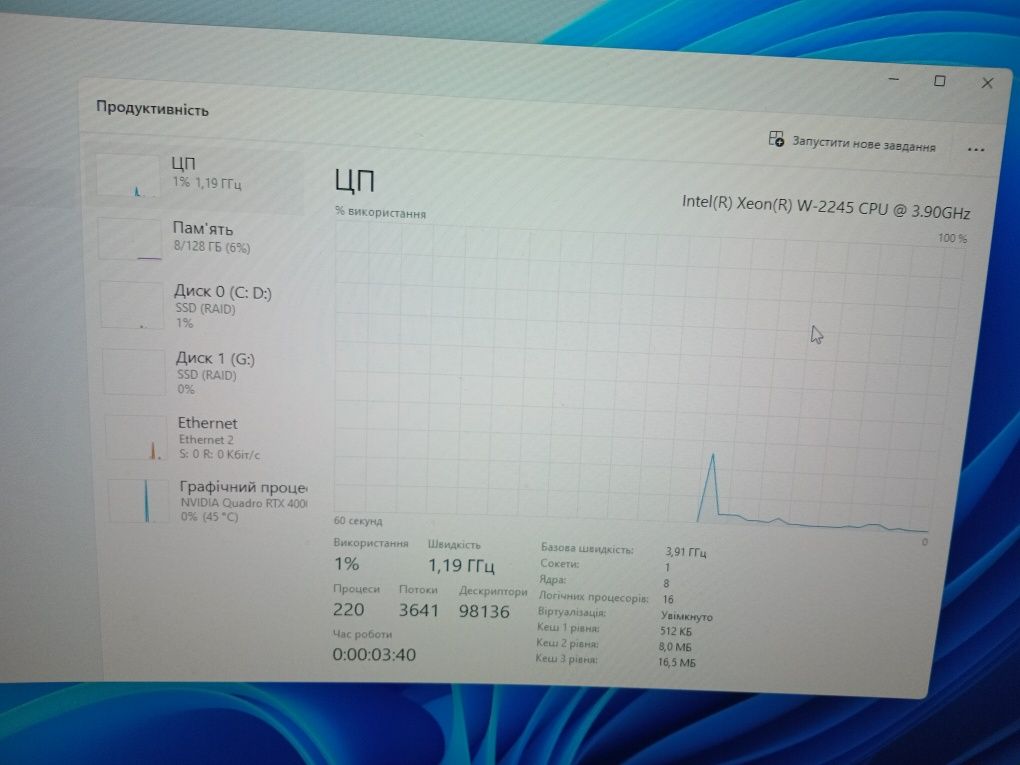Офіційний DELL T5820 precision компьютер робоча станція