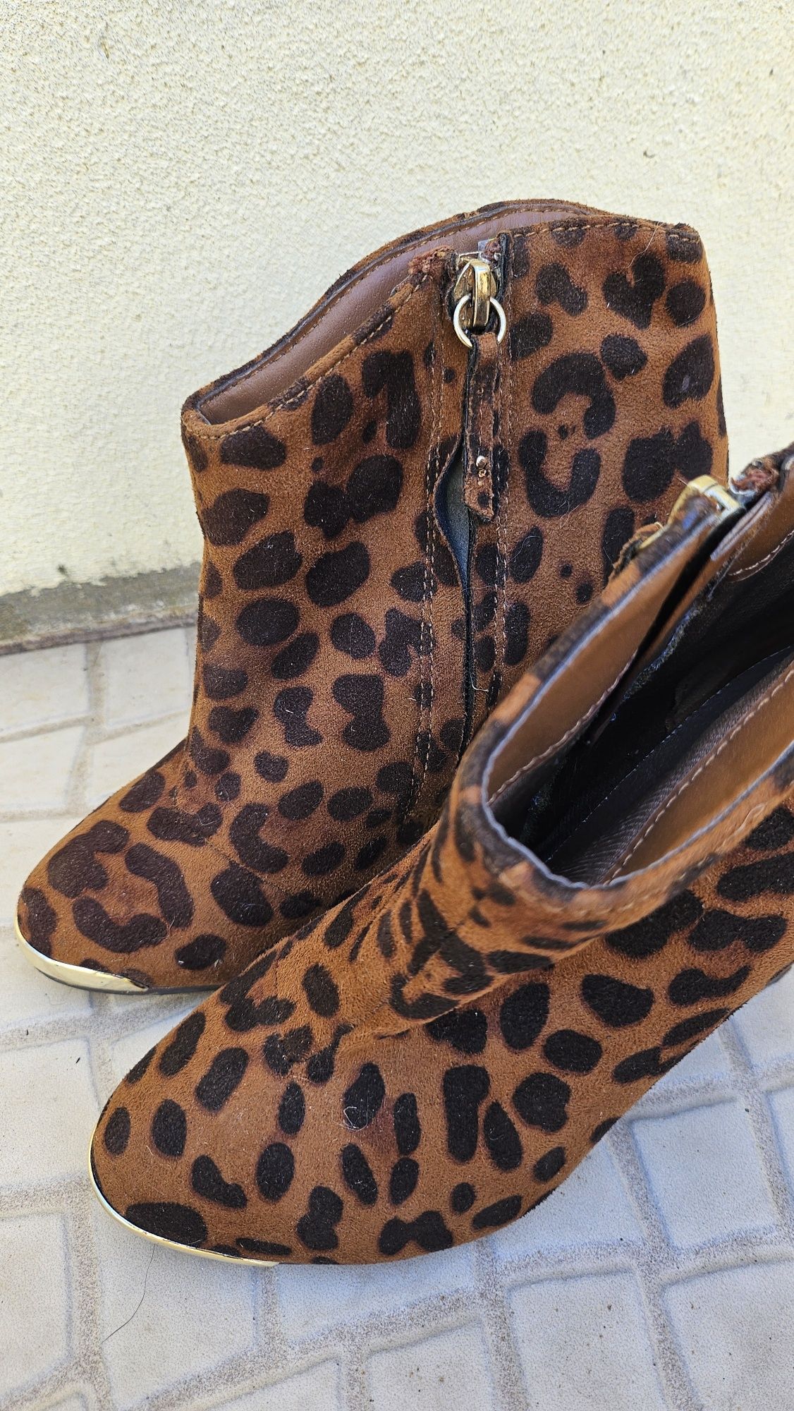 Botas padrão leopardo