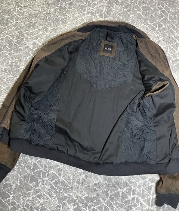 Чоловічий харік куртка Hugo Boss Suede/Leather-Розмір М
