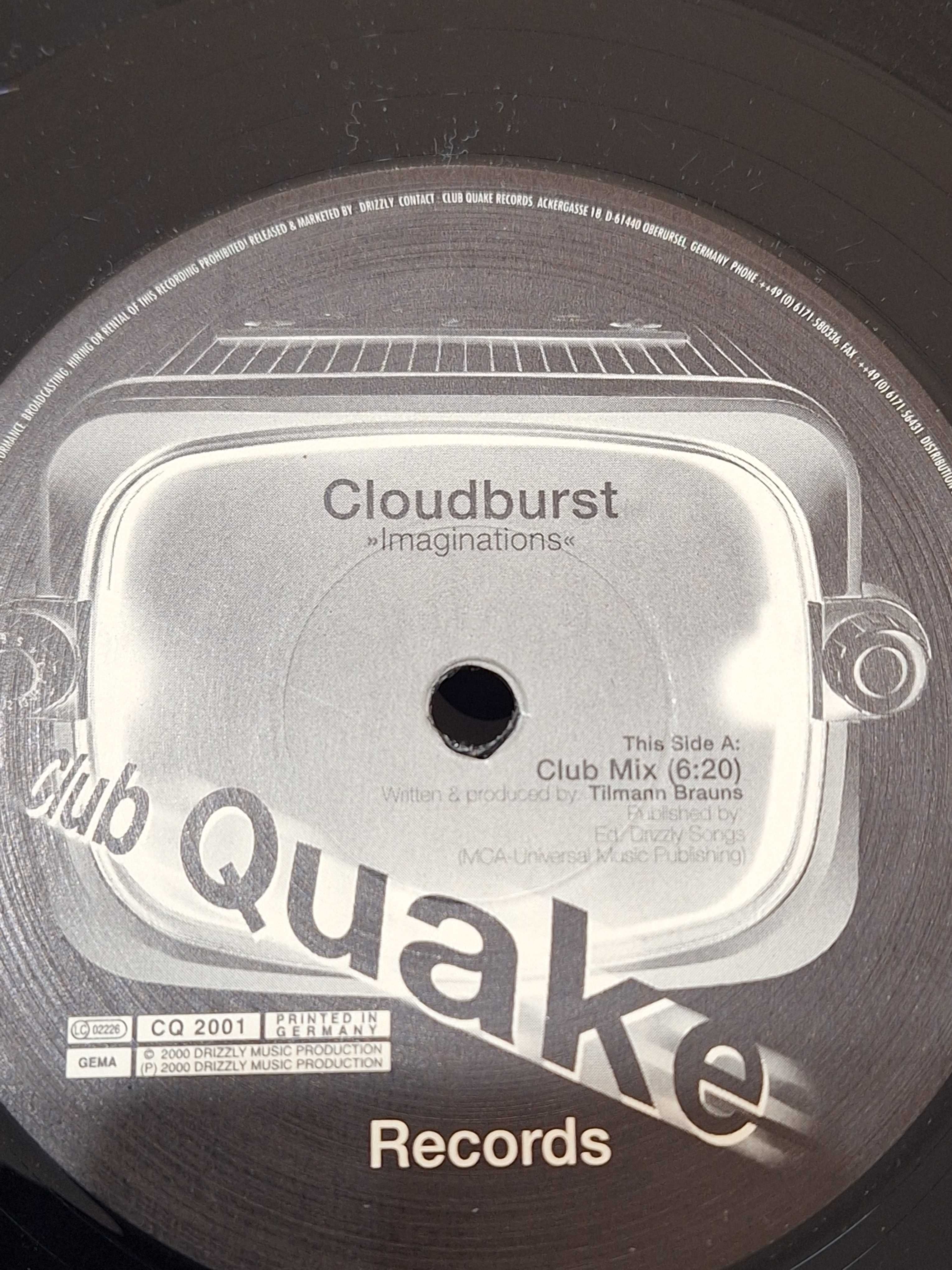 ZADBANA płyta winylowa Club Quake Records Claudburst Imaginations
