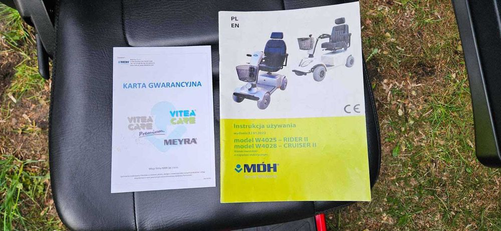 Wózek / skuter elektryczny Rider II kolor czerwony